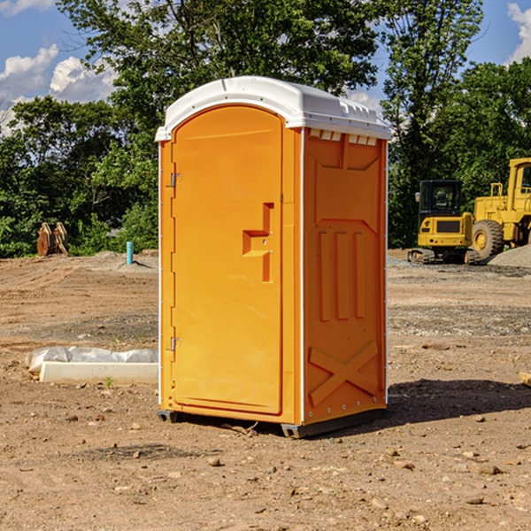 how often are the porta potties cleaned and serviced during a rental period in Santa Claus IN